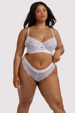 Hustler Branded Lace White Brief 23 Hustler Branded Lace White Brief