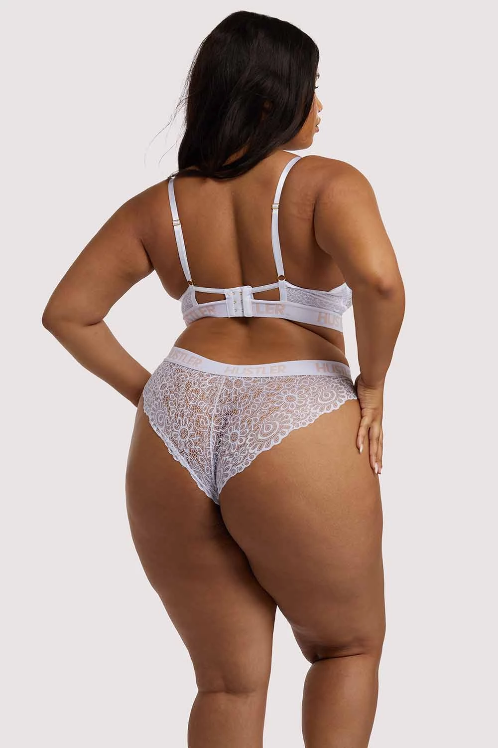Hustler Branded Lace White Brief 10 Hustler Branded Lace White Brief