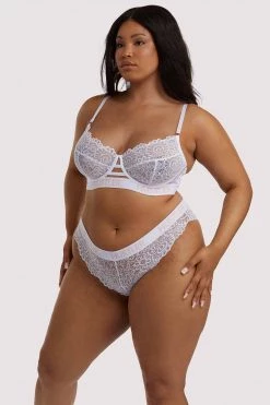 Hustler Branded Lace White Brief 25 Hustler Branded Lace White Brief