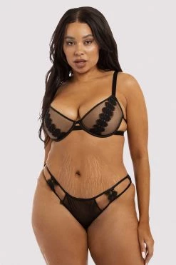 Hustler Esther Black Lace Applique Bra Bras 11 Hustler Esther Black Lace Applique Bra Bras