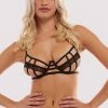 Hustler New In Bras Tilly Black Caged Embroidery Bra