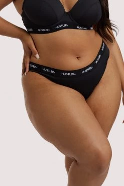 Hustler Branded Black Brief