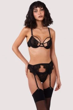 Hustler Reena Black Lace And Mesh Thong