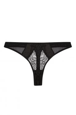Hustler Fabrice Black Lace And Mesh Thong New In