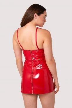 Hustler Maxine Red PVC Wired Dress