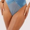 Playful Promises New In Olympia Storm Grey Diamante Detail High Waist Thong