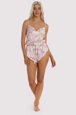 Kilo Brava Nightwear Pink Flamingo Playsuit