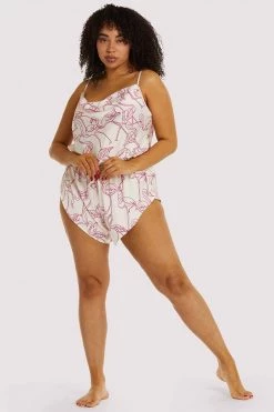 Kilo Brava Nightwear Pink Flamingo Playsuit