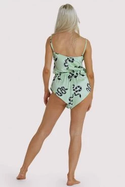 Kilo Brava Nightwear Green Moon Snake Playsuit 9 Kilo Brava Nightwear Green Moon Snake Playsuit