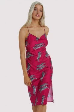 Kilo Brava Nightwear Hot Pink Zebra Dress