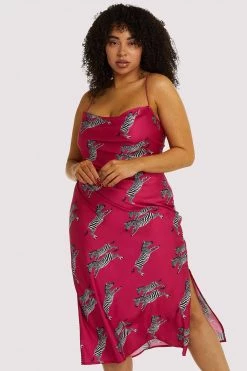 Kilo Brava Nightwear Hot Pink Zebra Dress