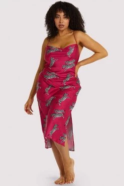 Kilo Brava Nightwear Hot Pink Zebra Dress