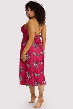 Kilo Brava Nightwear Hot Pink Zebra Dress