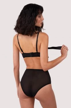 Kiss Me Deadly Yva Black Bow Front Bra