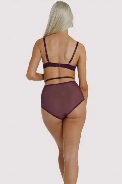 Playful Promises Muriel Purple Lace Quarter Cup Bra 19 Playful Promises Muriel Purple Lace Quarter Cup Bra