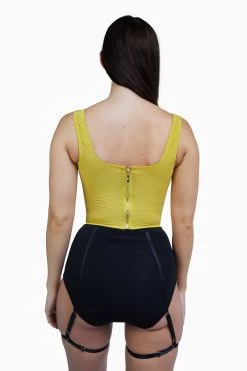 Regalia Bobbi Panelled Basque Mustard