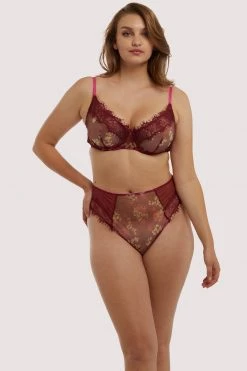 Wolf & Whistle Neve Kimono Print Plunge Bra