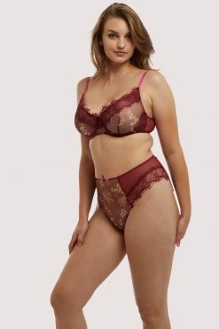 Wolf & Whistle Neve Kimono Print Plunge Bra