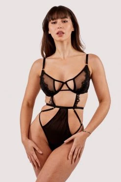 Wolf & Whistle New In Rylee Black Wired Cut Out Body
