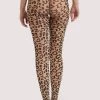 Bettie Page Lingerie Leopard Knit Tights Light Nude/Black US 4 - 18 Hosiery