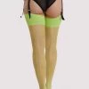 Playful Promises Hosiery Seamed Stockings Acid Lime US 4 - 18 Tall