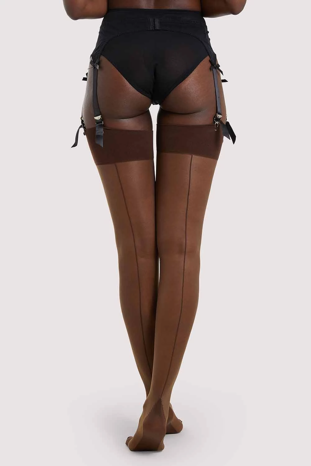 Playful Promises Seamed Stocking Dark Nude US 4 - 18 1 Playful Promises Seamed Stocking Dark Nude US 4 - 18