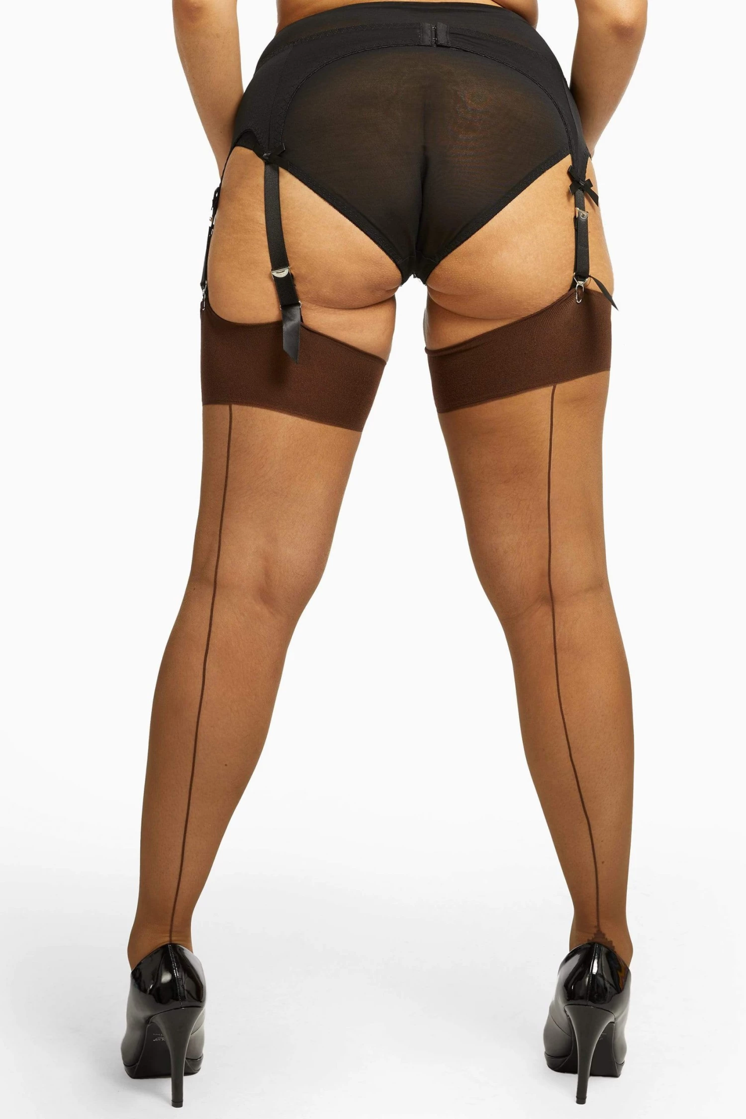 Playful Promises Seamed Stocking Dark Nude US 4 - 18 3 Playful Promises Seamed Stocking Dark Nude US 4 - 18