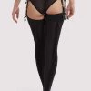 Playful Promises Hosiery Fringe Stockings Black US 4 - 18