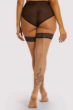 Playful Promises Snake Hold-up Stockings