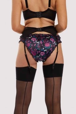 Playful Promises Noriko Crane Print Suspender Suspenders