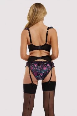 Playful Promises Noriko Crane Print Suspender Suspenders