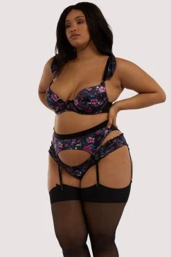 Playful Promises Noriko Crane Print Suspender Suspenders