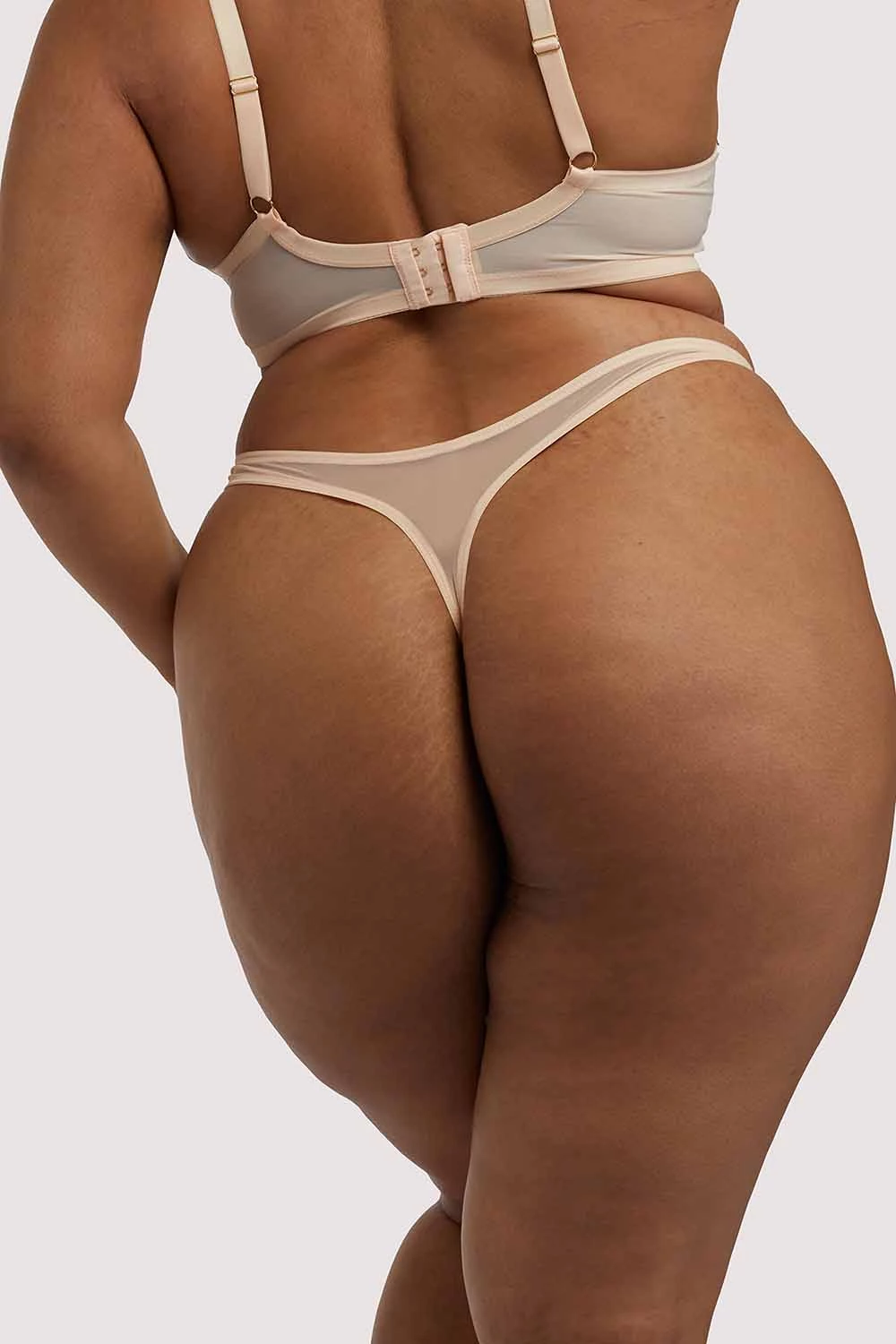 Playful Promises Knickers Skull & Roses Embroidery Peach Thong 6 Playful Promises Knickers Skull & Roses Embroidery Peach Thong