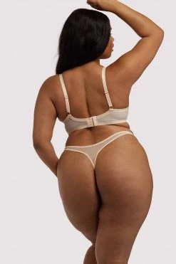 Playful Promises Knickers Skull & Roses Embroidery Peach Thong 16 Playful Promises Knickers Skull & Roses Embroidery Peach Thong