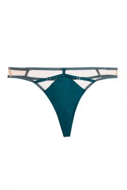 Playful Promises Ramona Teal Caged Open Back Thong 23 Playful Promises Ramona Teal Caged Open Back Thong