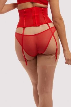 Playful Promises Basques & Corsets Florence Red Waspie