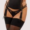 Playful Promises New In Wren Black Illusion Mesh And Satin Waspie