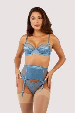 Playful Promises Olympia Storm Grey Diamante Detail Waspie New In