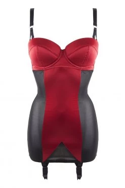 Bettie Page Lingerie Black/Red Shaping Corselette 7 Bettie Page Lingerie Black/Red Shaping Corselette