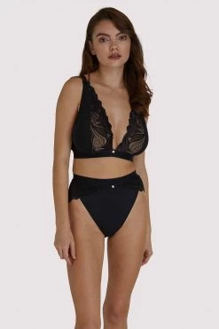 Scantilly By Curvy Kate Indulgence Black High Waist Brief Knickers