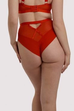 Scantilly By Curvy Kate Sheer Chic Brief Flame Red