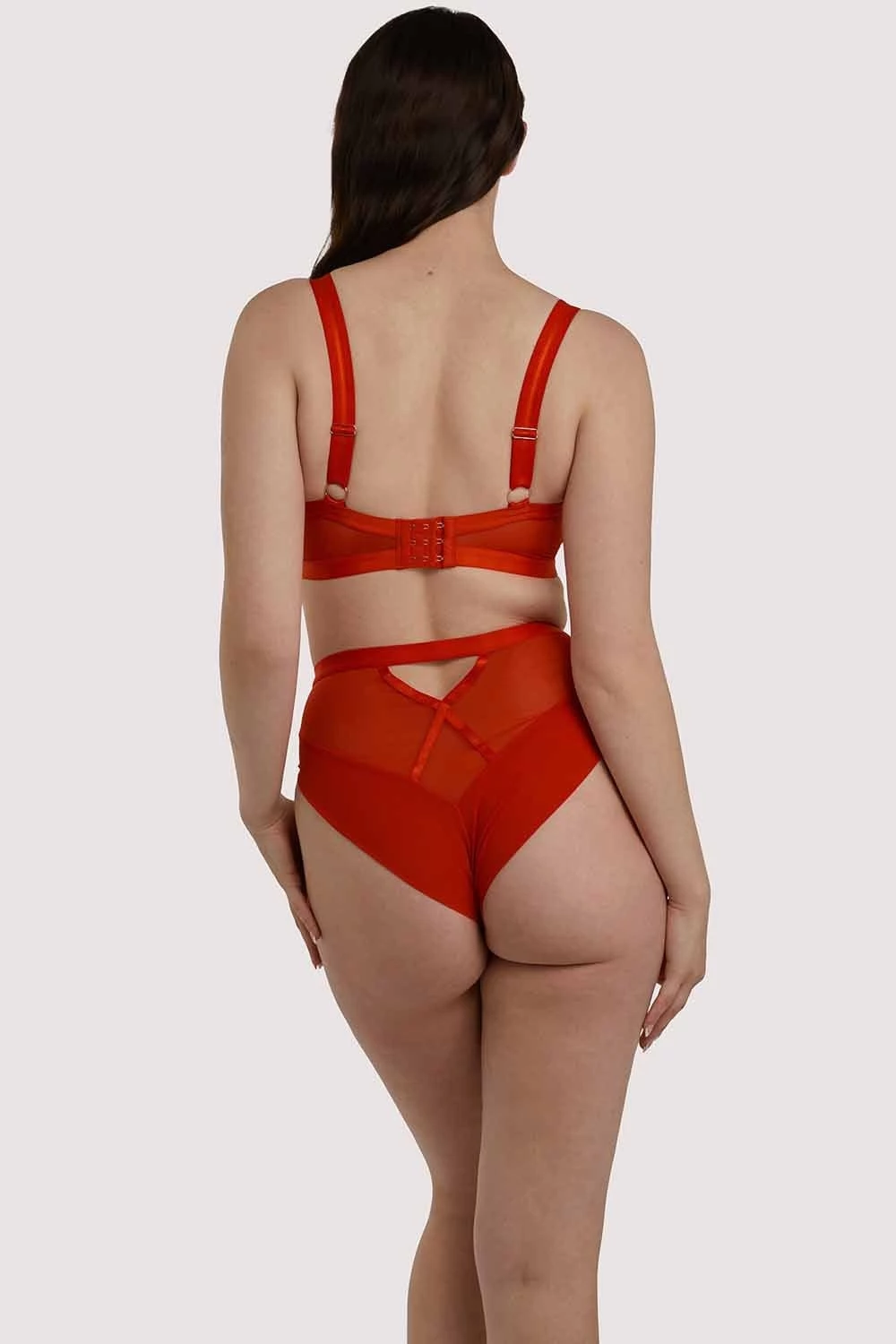 Scantilly By Curvy Kate Sheer Chic Brief Flame Red 4 Scantilly By Curvy Kate Sheer Chic Brief Flame Red