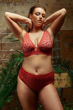 FFFB X PP New In Maia Red High Waisted Lace Thong 15 FFFB X PP New In Maia Red High Waisted Lace Thong