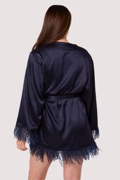 FFFB X PP New In Iris Teal Feather Kimono