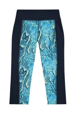 Wolf & Whistle Printed Crop Leggings Snake Curve Activewear