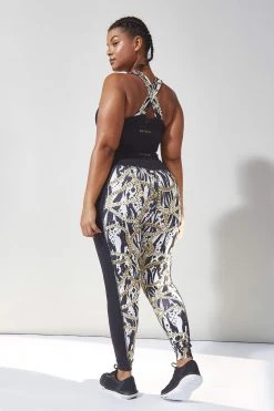 Wolf & Whistle Curve Zebra Chain Leggings