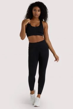 Wolf & Whistle Eco Black Mesh Panel Leggings