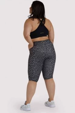 Wolf & Whistle Eco Dusty Olive Leopard Curve Shorts