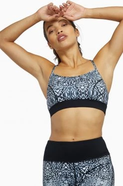 Wolf & Whistle Activewear Abstract Print Sports Bra With Strappy Back