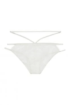Wolf & Whistle Knickers Tanja White Lace Strappy Brief